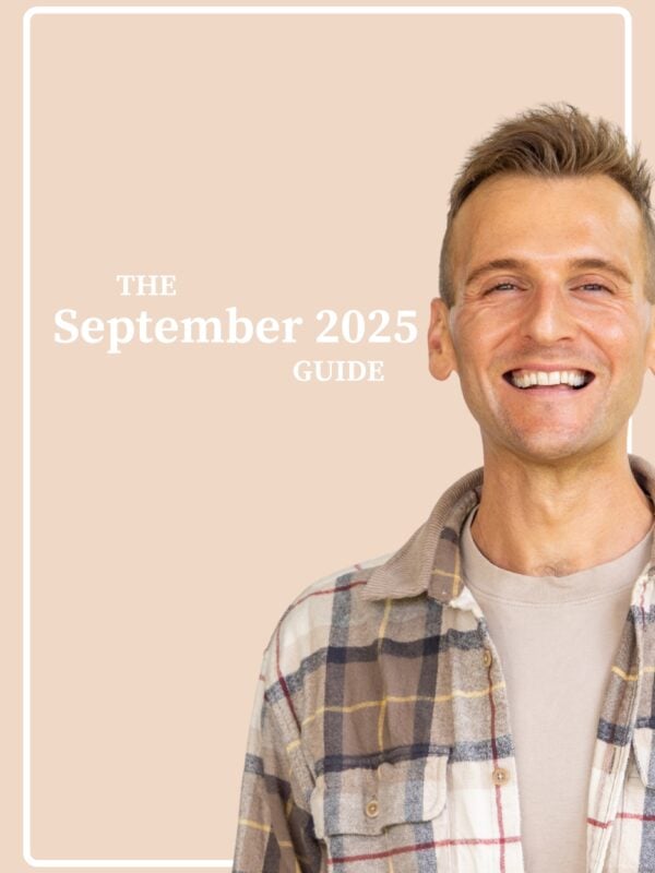 Kaleb Wyse standing in front of tan background with the words "The September 2025 Guide".