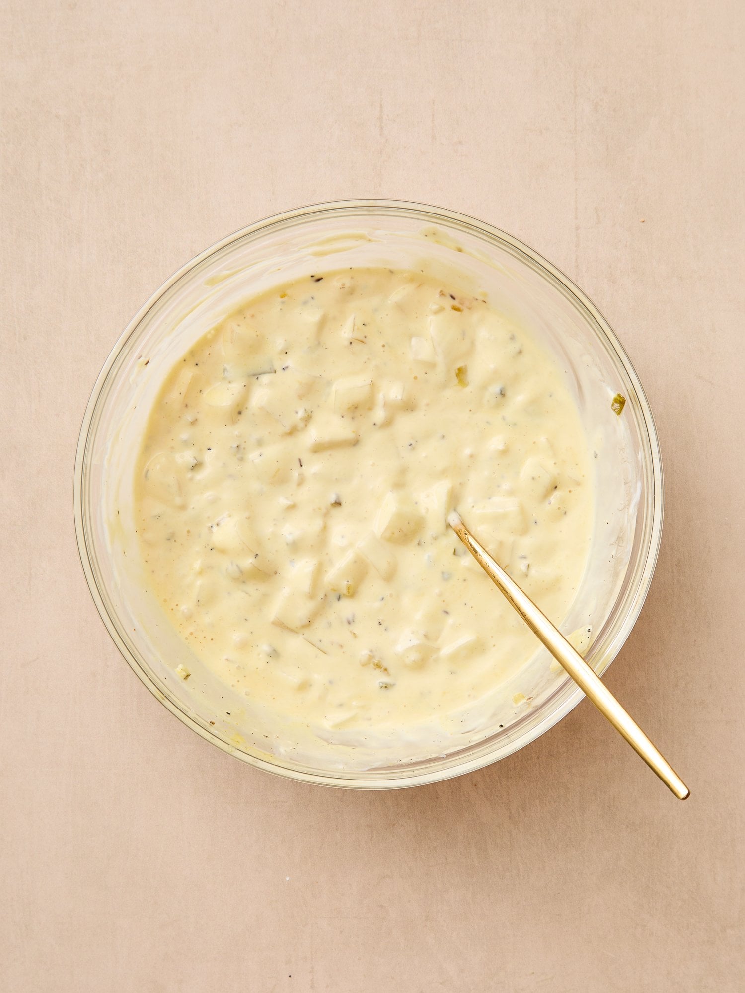 Mayonnaise dressing for potato salad.