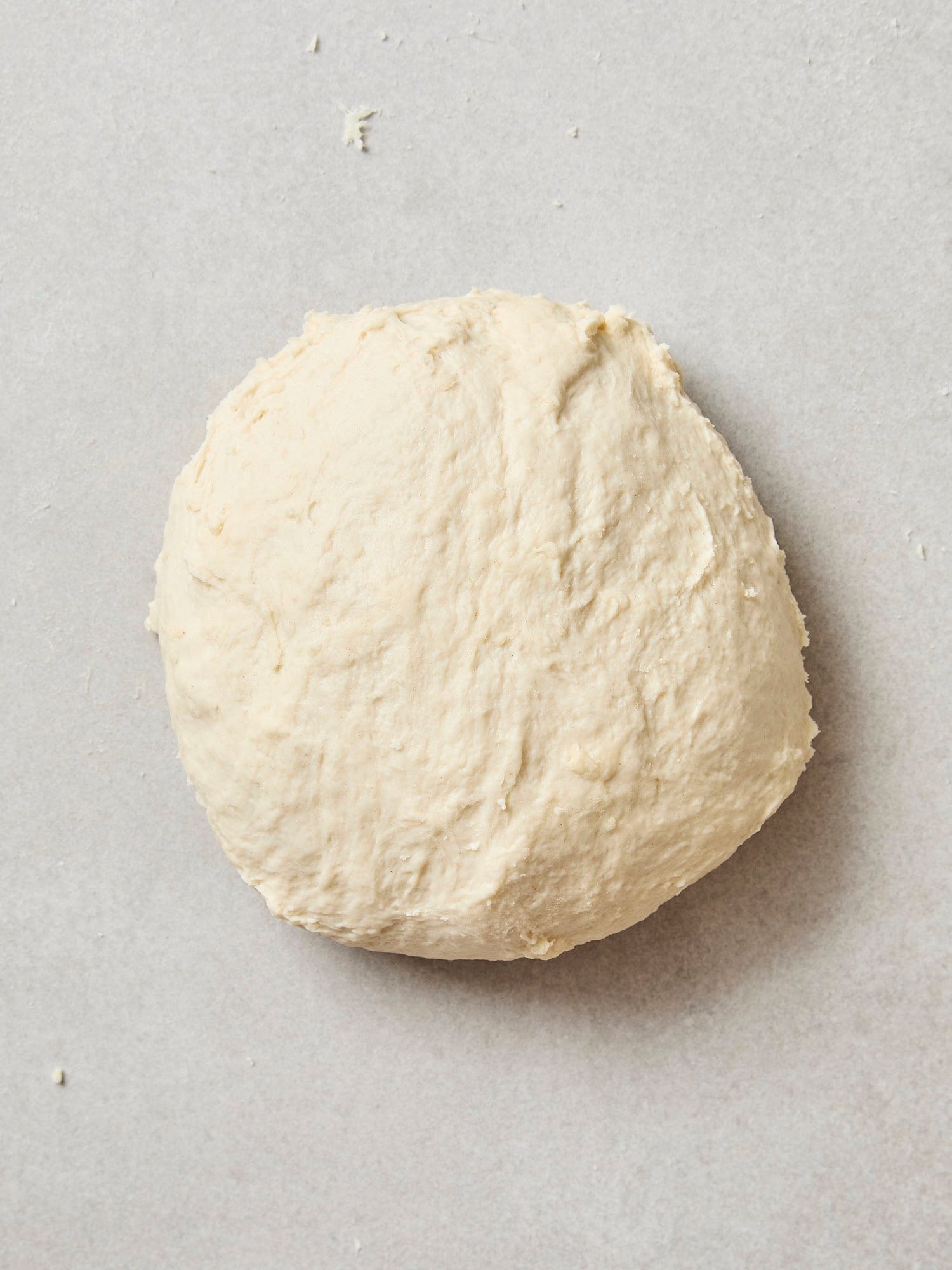 Mixed pizza dough after kneading.