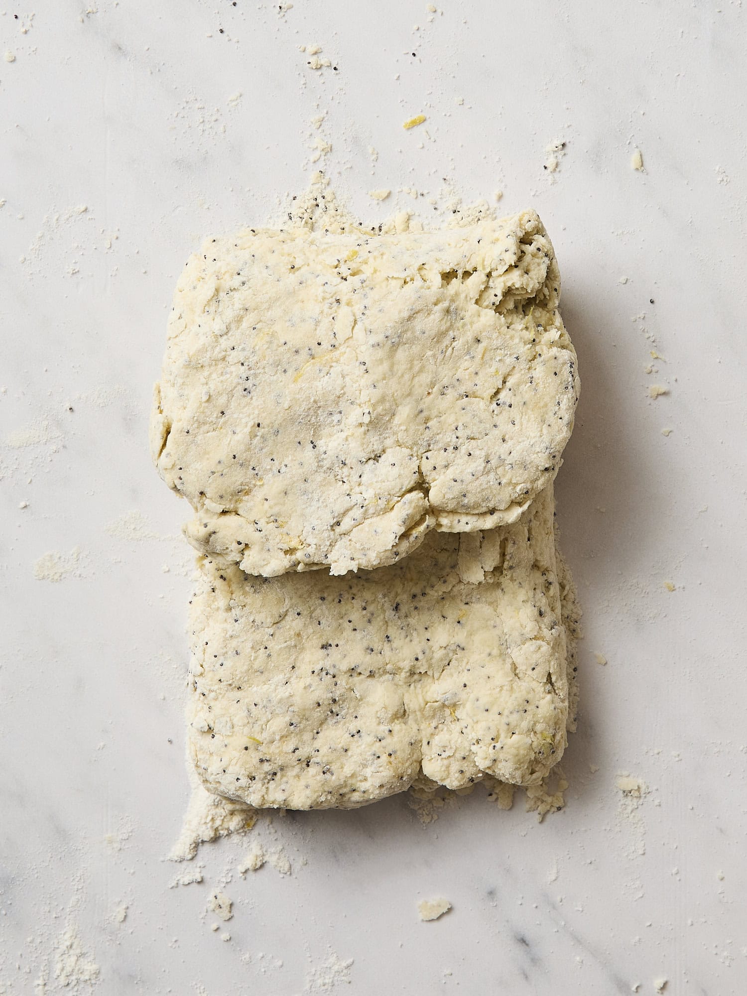 Folding to create layers for bakery-style scones.
