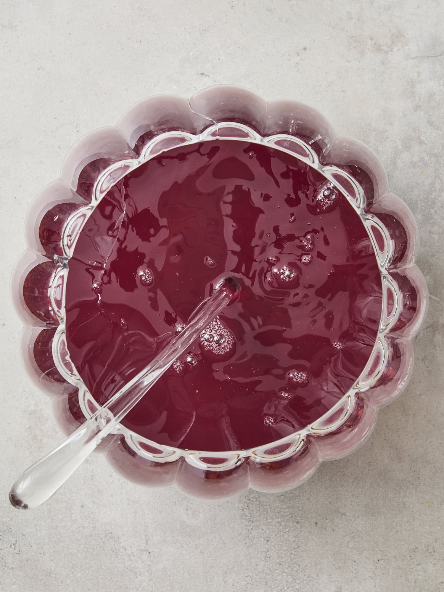 Pomegranate champagne punch base.